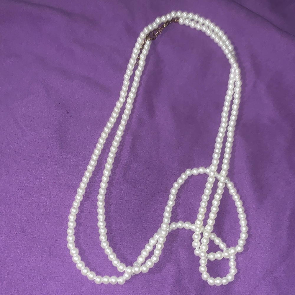 Vintage Long Pearl Necklace